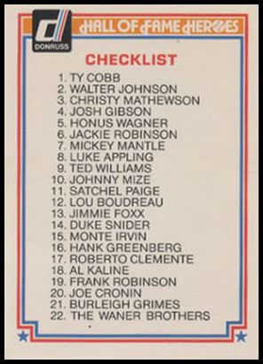 44 Checklist Card